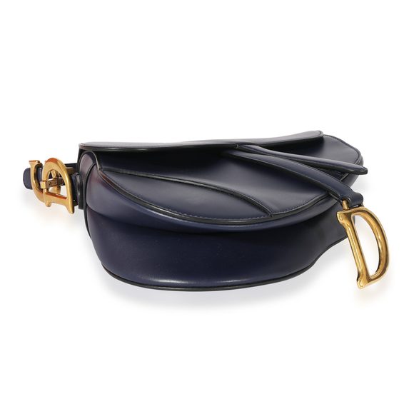 Dior Navy Leather Saddle Bag - Picture 6 of 9